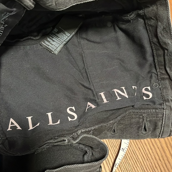 ALL SAINTS (NWT) Men's Reid Straight Fit Rigid Denim Jeans, Black, Size W30, L32 - Picture 10 of 12
